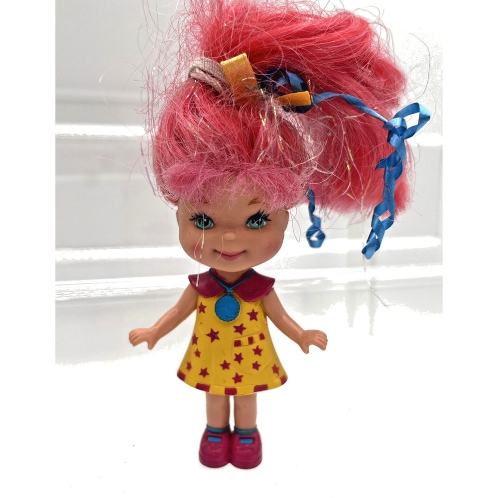 1993‎ Mattel Li'l Secrets Mini Doll Pink Hair Green Eyes Star Dress Vintage 90s